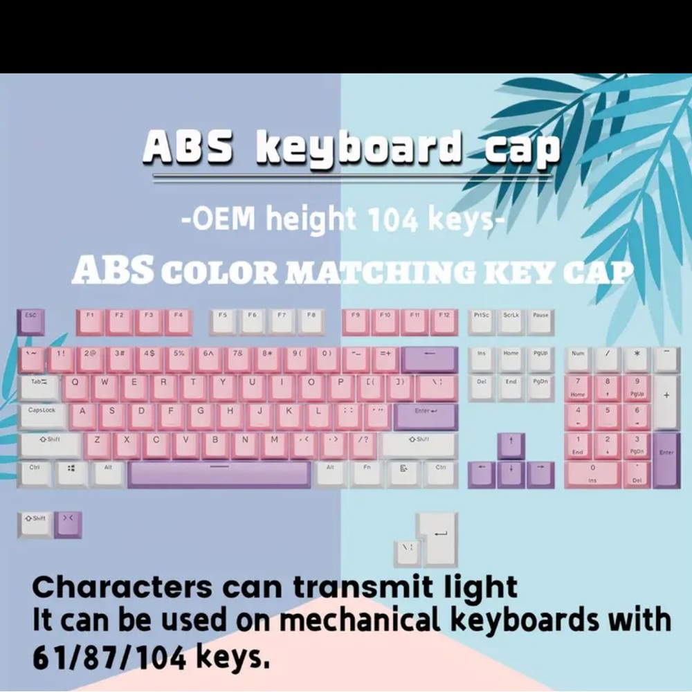 ๐ Purple-Pink Keycap Set - Picture 2 of 3